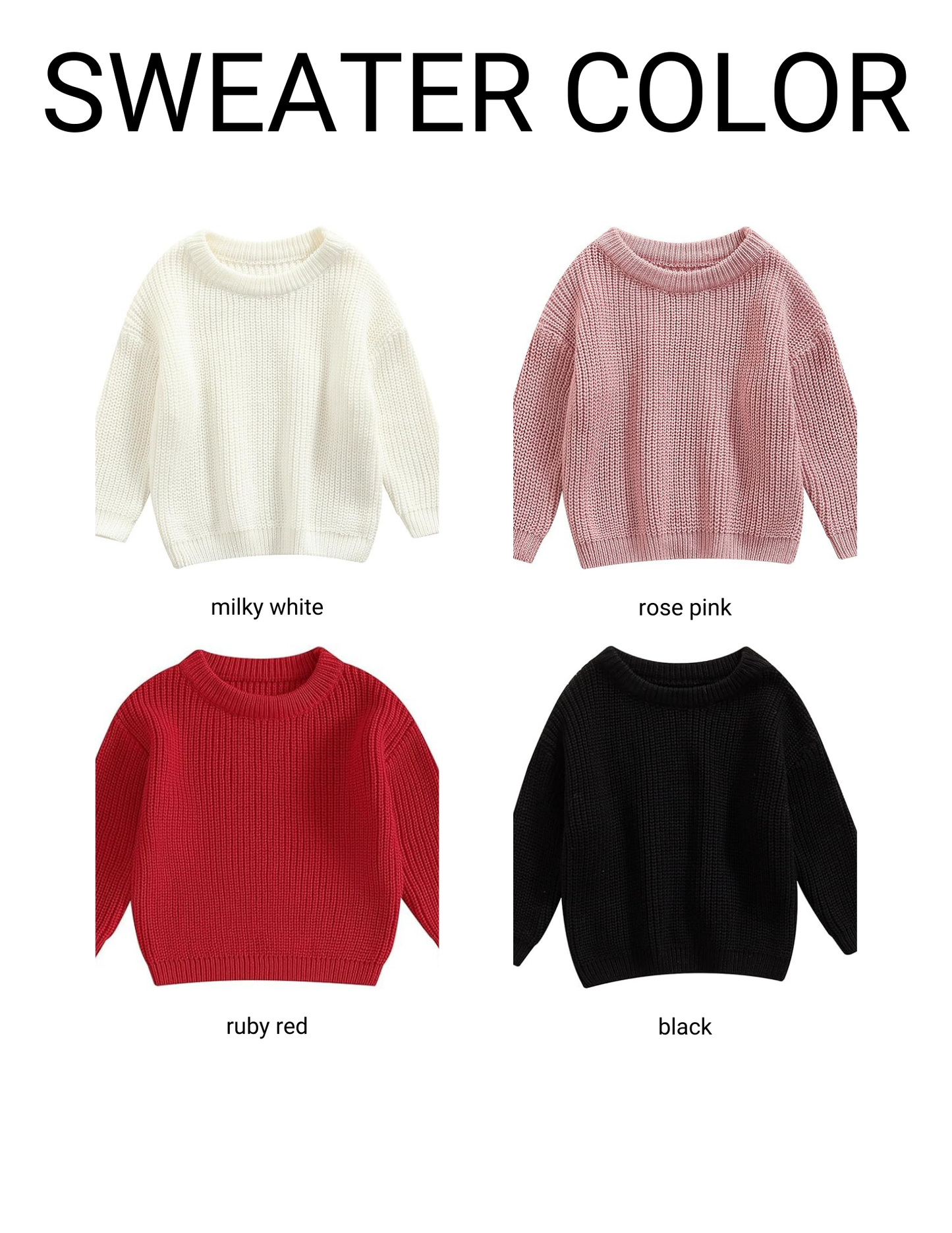 Embroidered "Loved" Knit Sweater