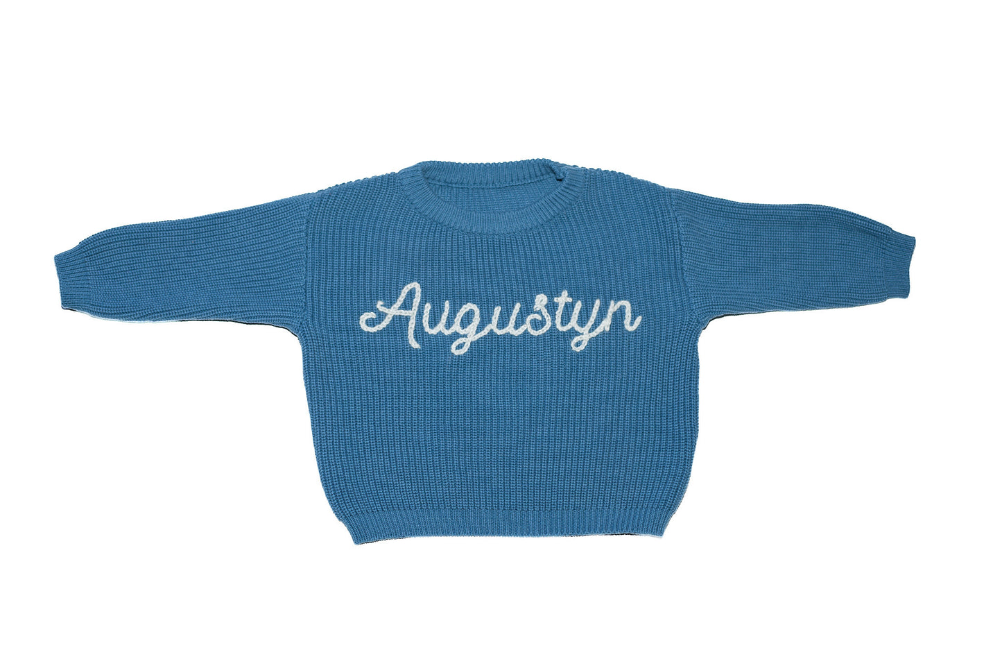 Embroidered Name Knit Sweater