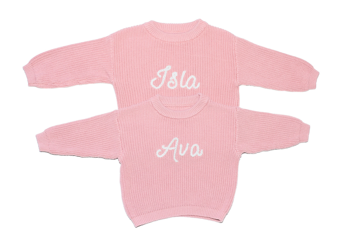 Embroidered Name Knit Sweater