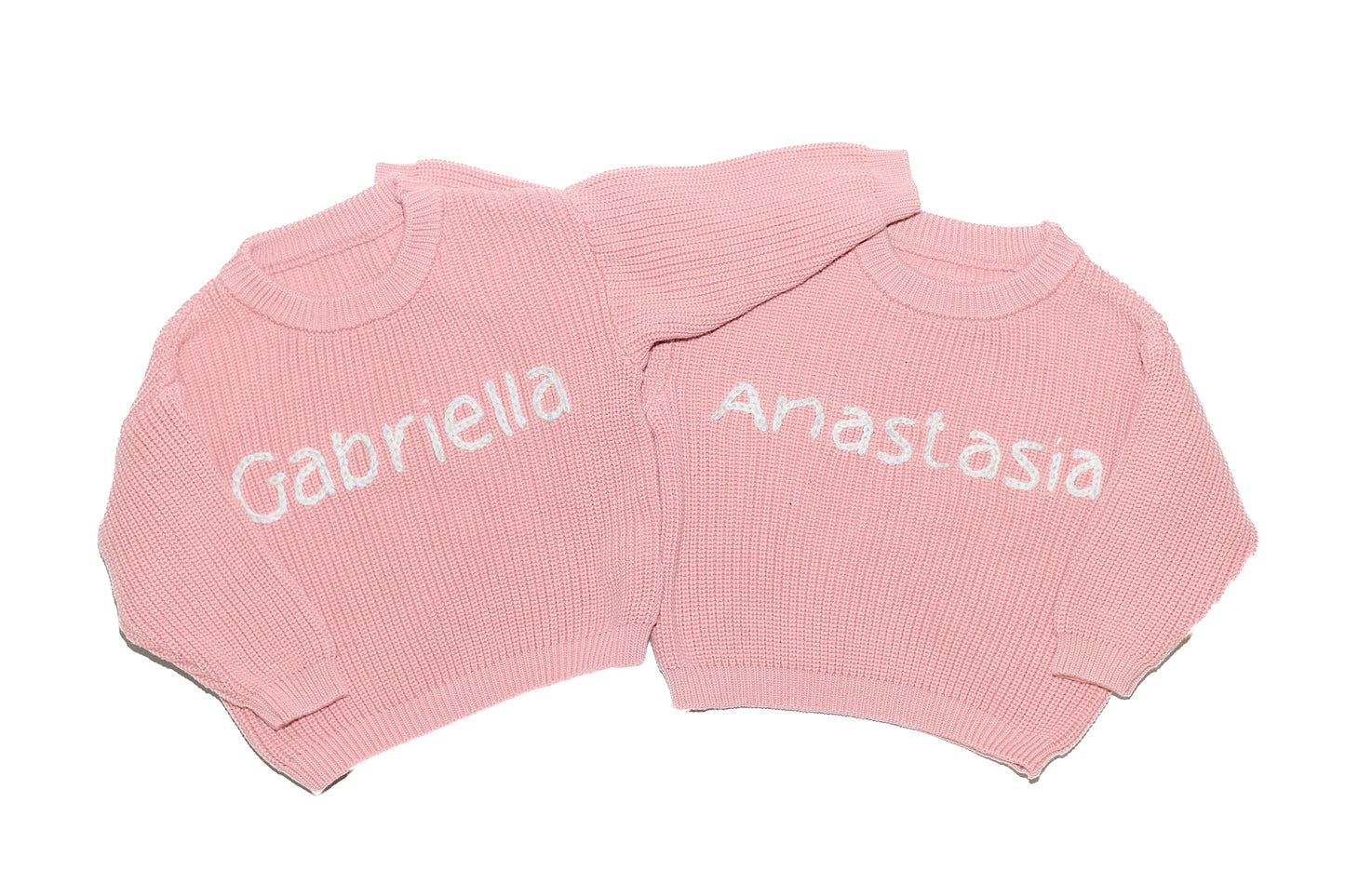 Embroidered Name Knit Sweater