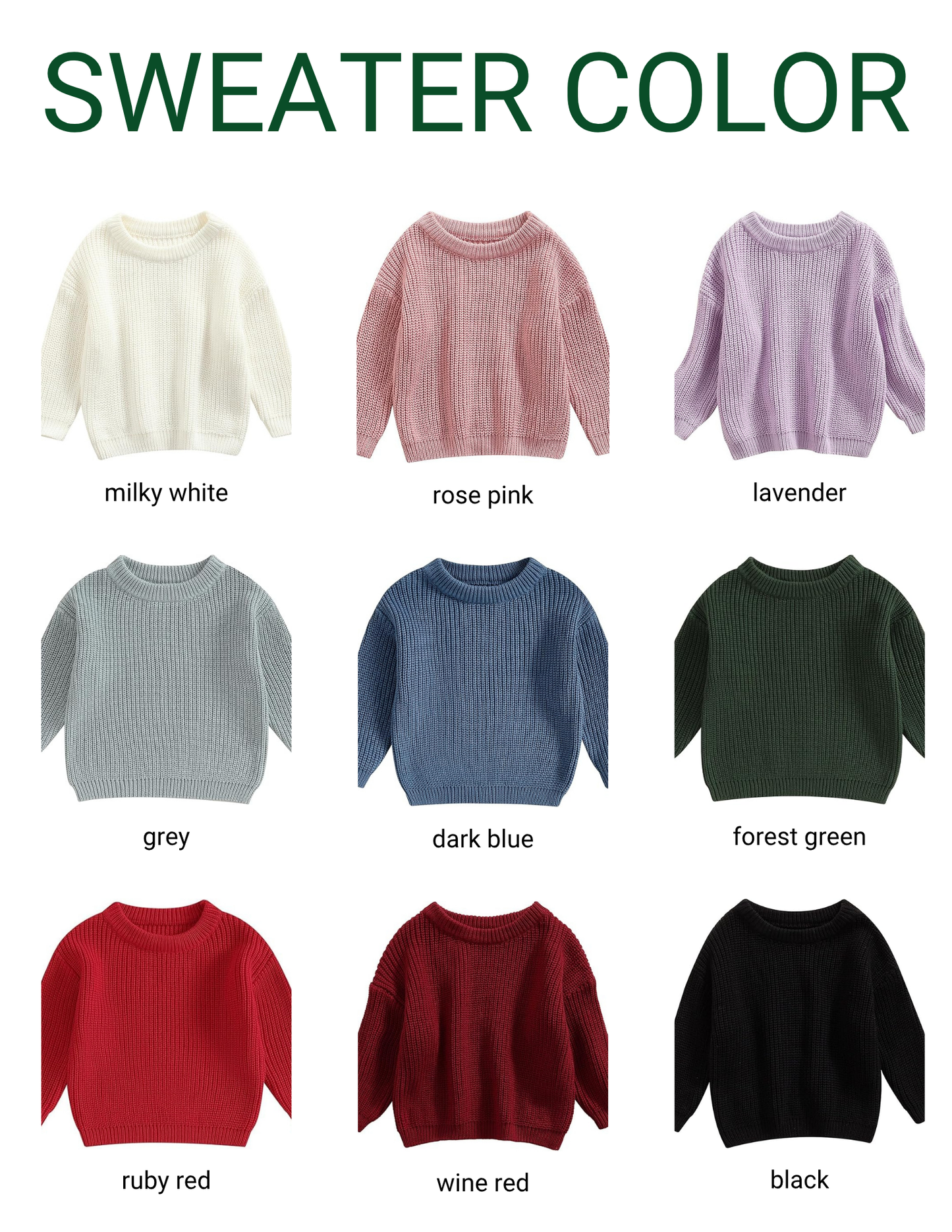 Embroidered Sibling Knit Sweater